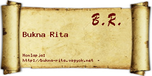Bukna Rita névjegykártya
